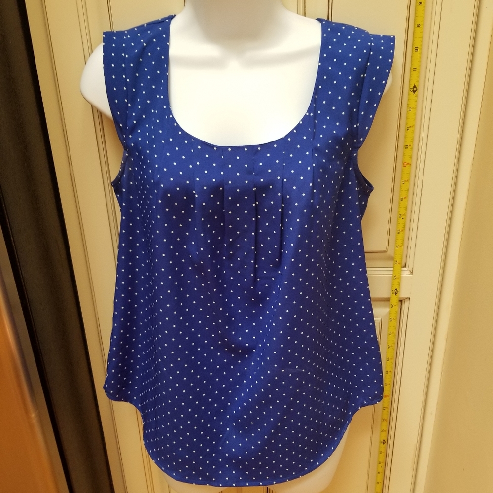 Candies Blue With White Pok-a-Dot Shirt